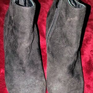 Black Suede Ankle Boots By CL Launday.